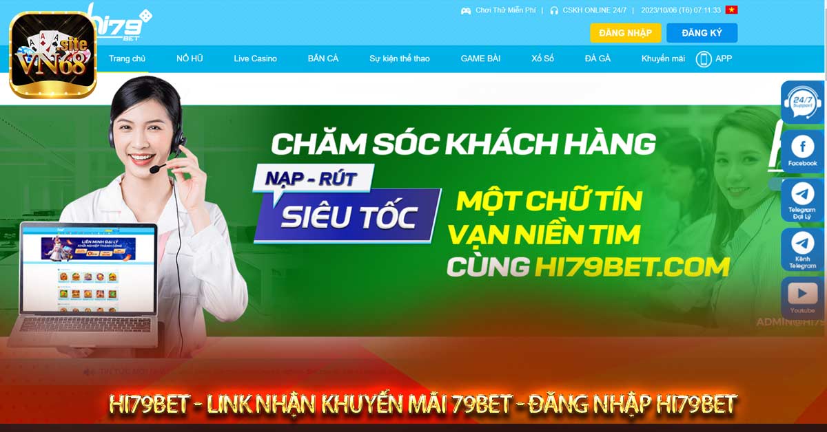 Hi79bet - Link nhận khuyến mãi 79bet - Đăng nhập Hi79bet