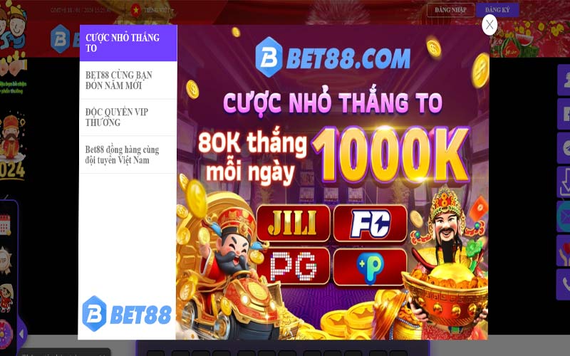 Thông tin nhà cái bet88 mới nhất 2024 - Siêu nhà cái cá cược trực tuyến uy tín