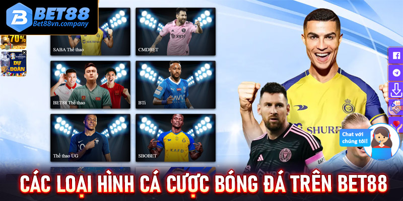 Các Loại Hình Cá Cược Bóng Đá Trên Bet88